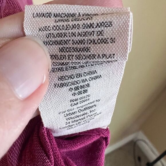 Free People Womens First Love Lace Up Top Bohemian Pink Size Small Oversized - Picture 4 of 5